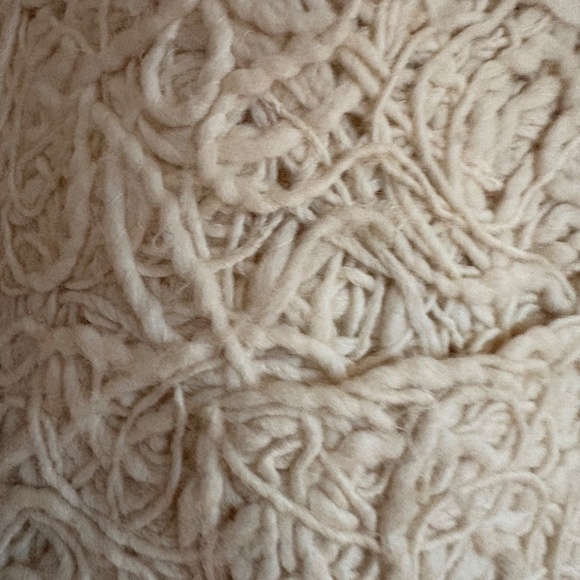 Chico’s Ivory Cream Swirled Thick Wool Textured Cropped Jacket - Picture 2 of 2